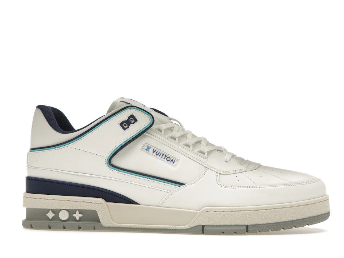 Vue 2 de Louis Vuitton Trainer Sneaker White Blue