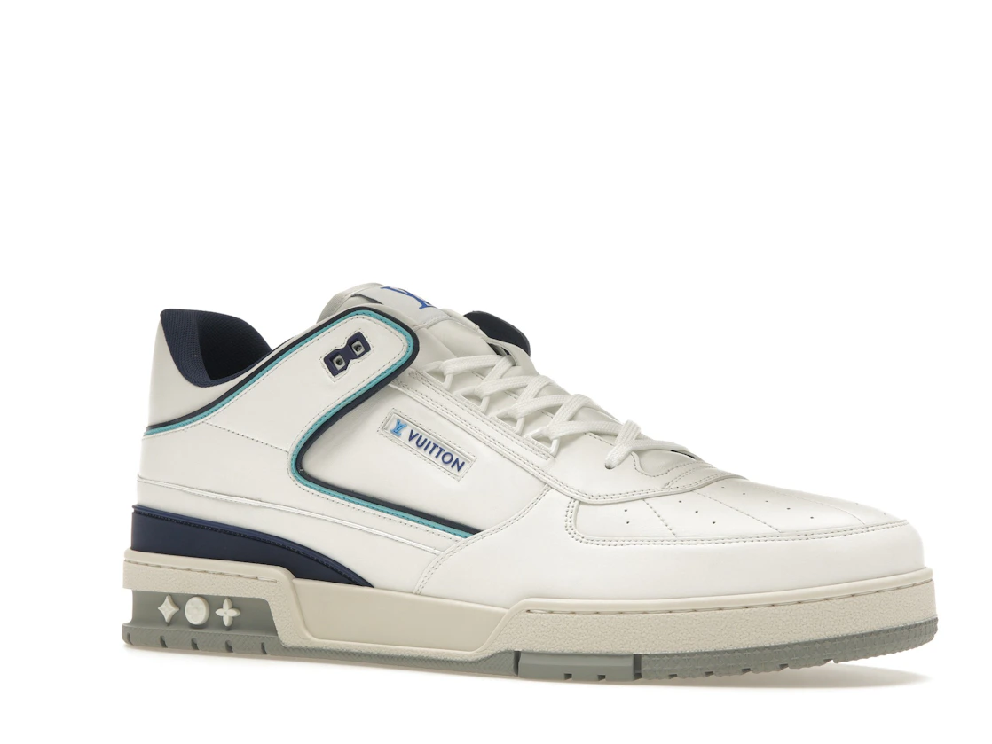 Vue 4 de Louis Vuitton Trainer Sneaker White Blue