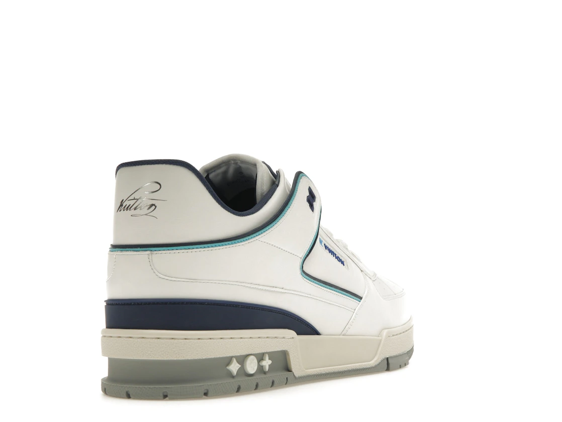 Vue 31 de Louis Vuitton Trainer Sneaker White Blue
