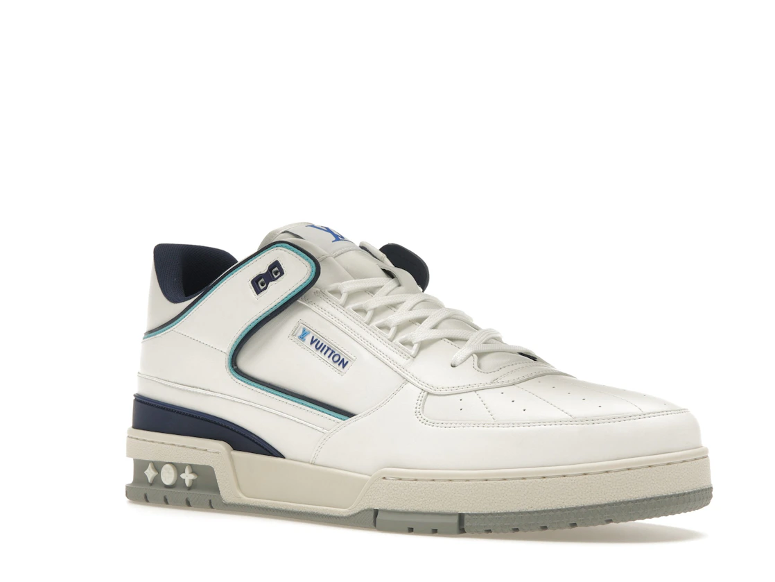 Vue 5 de Louis Vuitton Trainer Sneaker White Blue