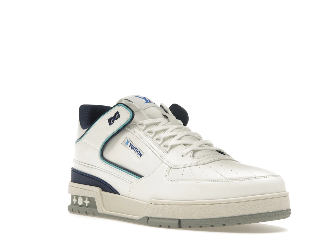 Vue 6 de Louis Vuitton Trainer Sneaker White Blue