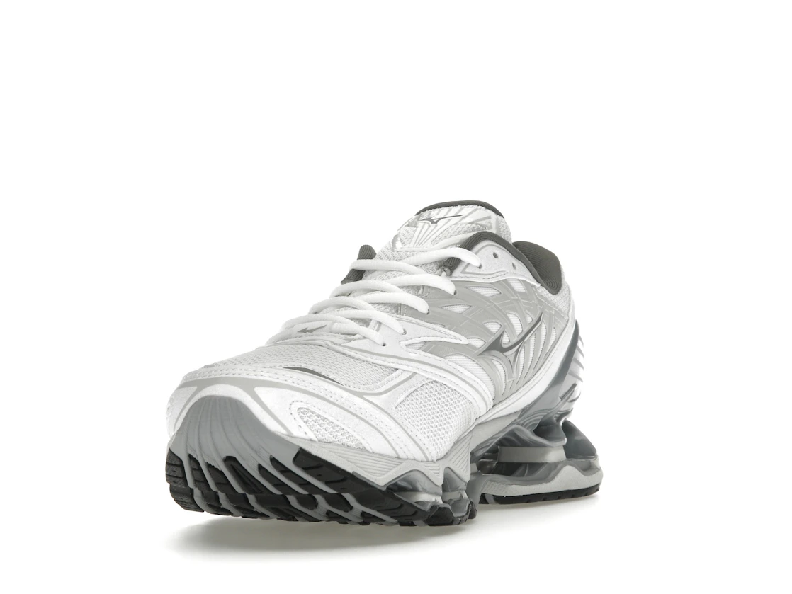 Vue 13 de Mizuno Wave Prophecy LS White Silver Harbor Mist