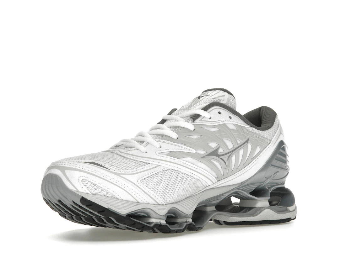 Vue 15 de Mizuno Wave Prophecy LS White Silver Harbor Mist
