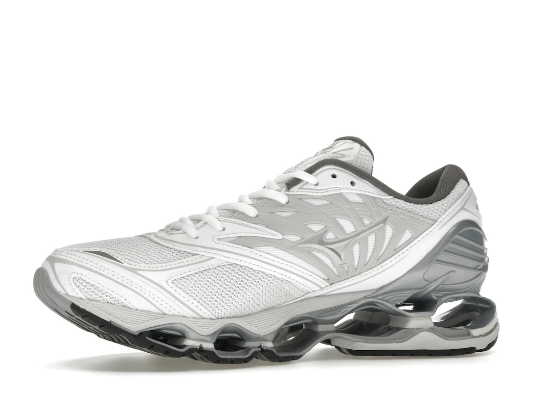 Vue 17 de Mizuno Wave Prophecy LS White Silver Harbor Mist