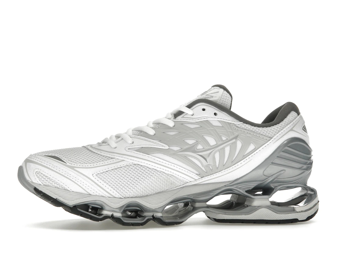 Vue 18 de Mizuno Wave Prophecy LS White Silver Harbor Mist
