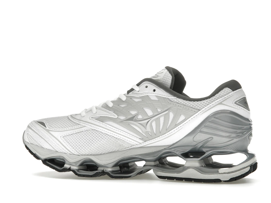Vue 21 de Mizuno Wave Prophecy LS White Silver Harbor Mist