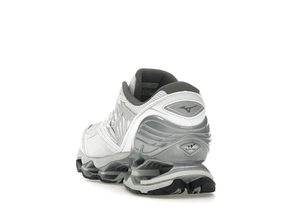 Vue 26 de Mizuno Wave Prophecy LS White Silver Harbor Mist