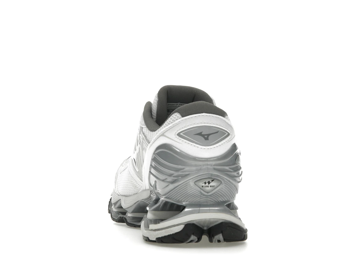 Vue 27 de Mizuno Wave Prophecy LS White Silver Harbor Mist