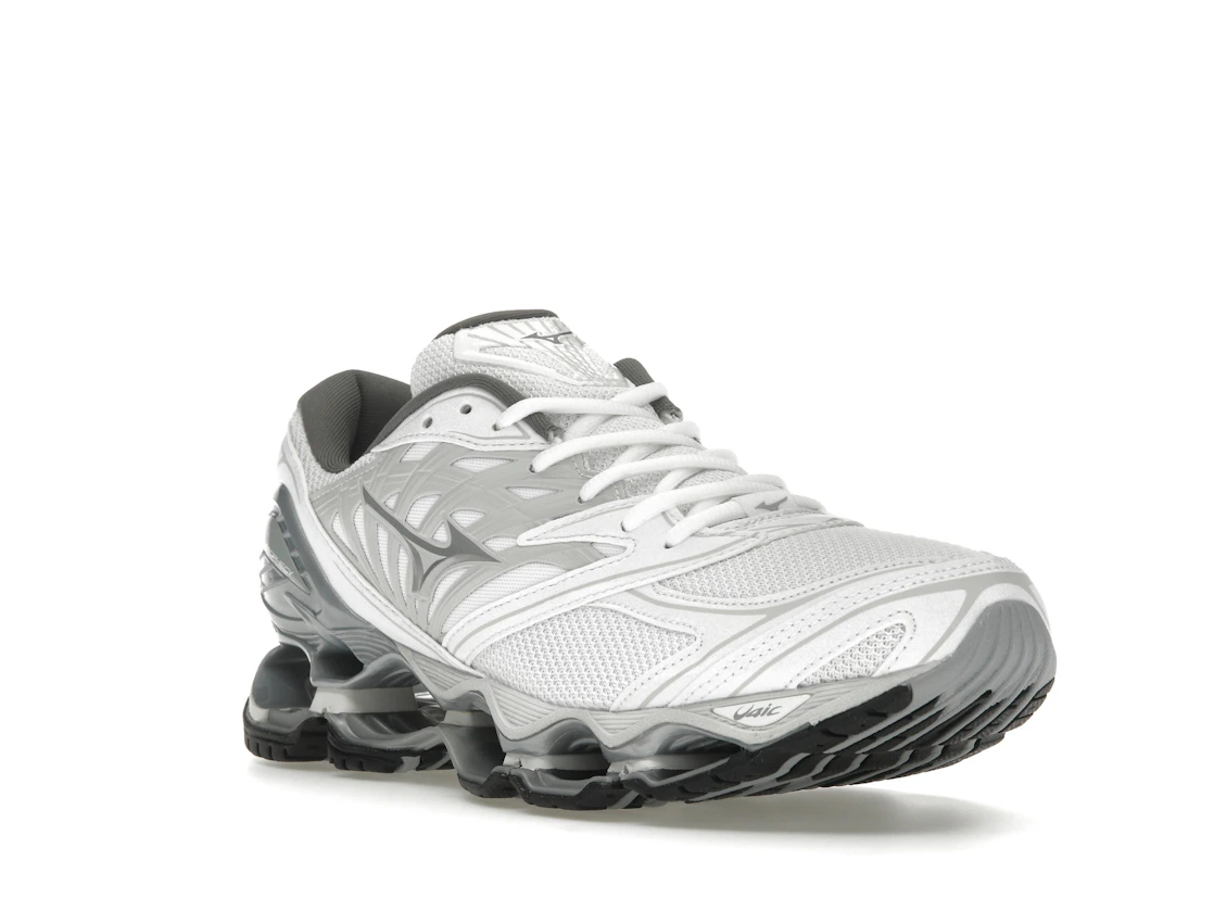 Vue 6 de Mizuno Wave Prophecy LS White Silver Harbor Mist