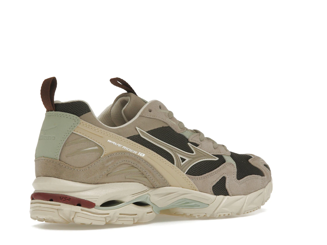 Vue 33 de Mizuno Wave Rider 10 Beluga Vintage Khaki