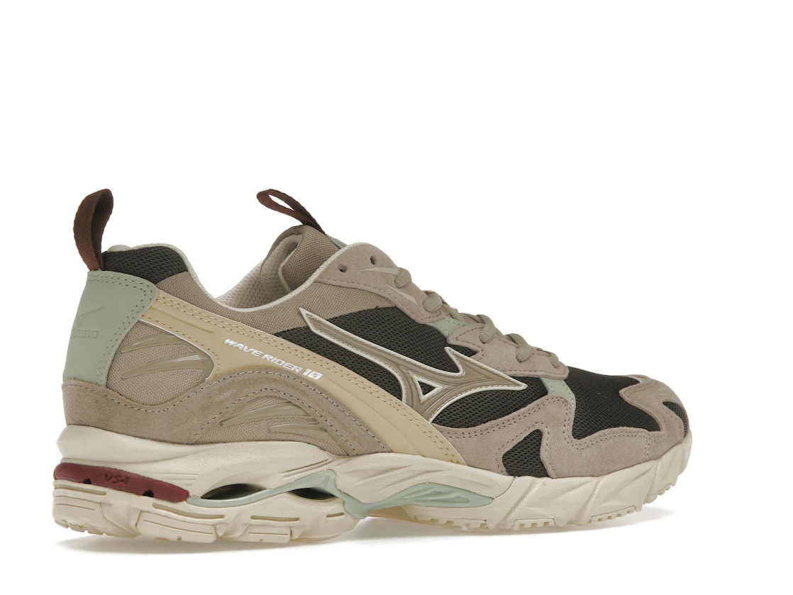 Vue 34 de Mizuno Wave Rider 10 Beluga Vintage Khaki