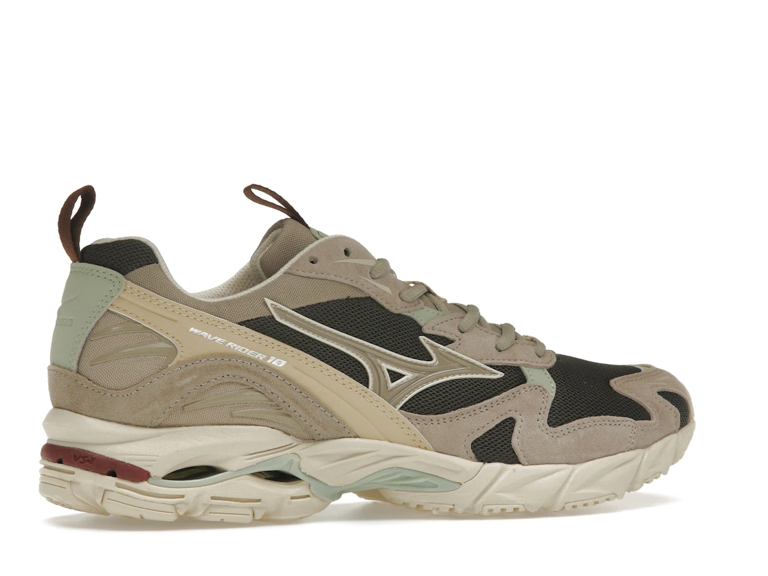 Vue 35 de Mizuno Wave Rider 10 Beluga Vintage Khaki