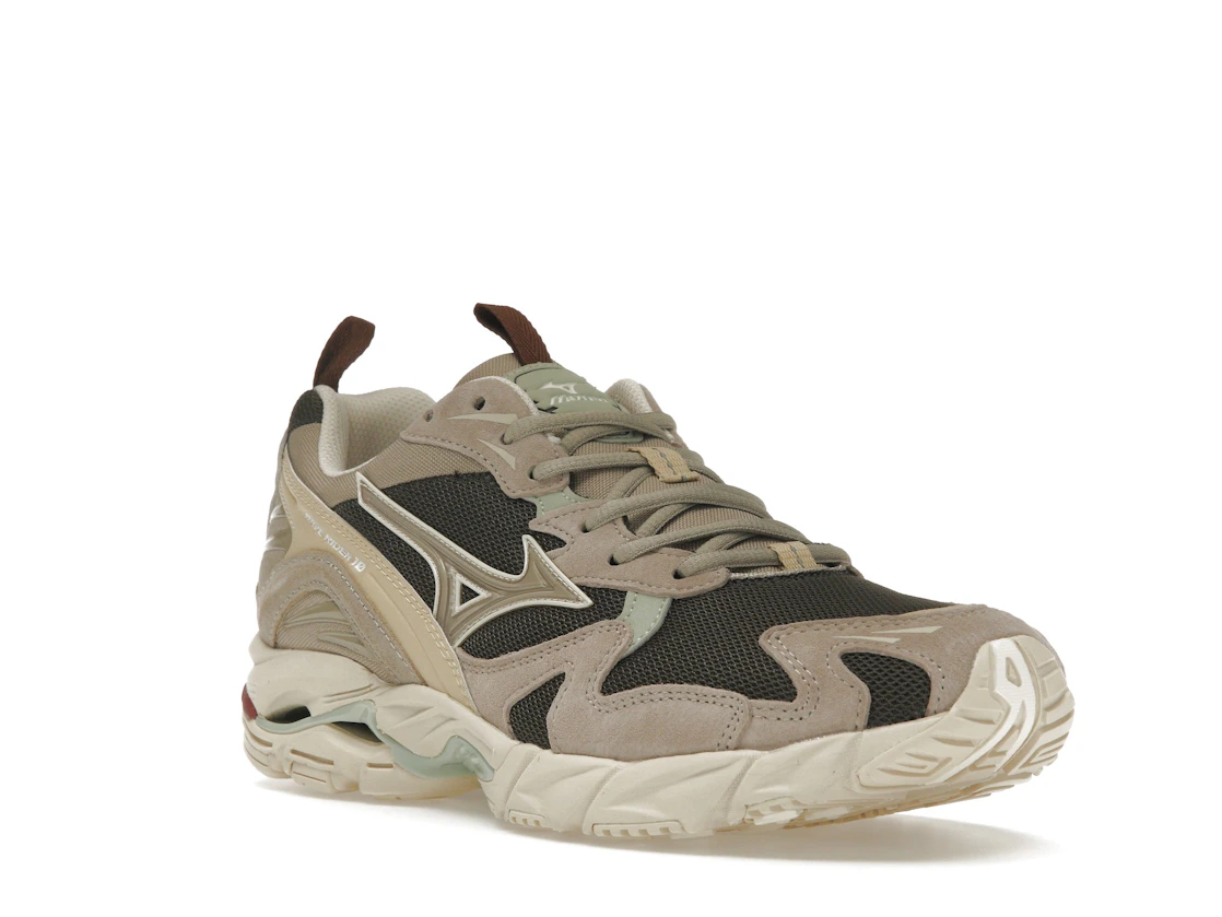 Vue 6 de Mizuno Wave Rider 10 Beluga Vintage Khaki