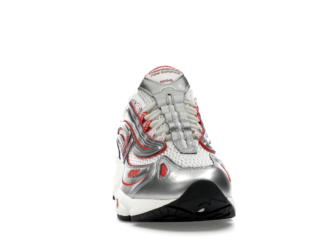 Vue 9 de New Balance 1000 thisisneverthat Metallic Silver Red
