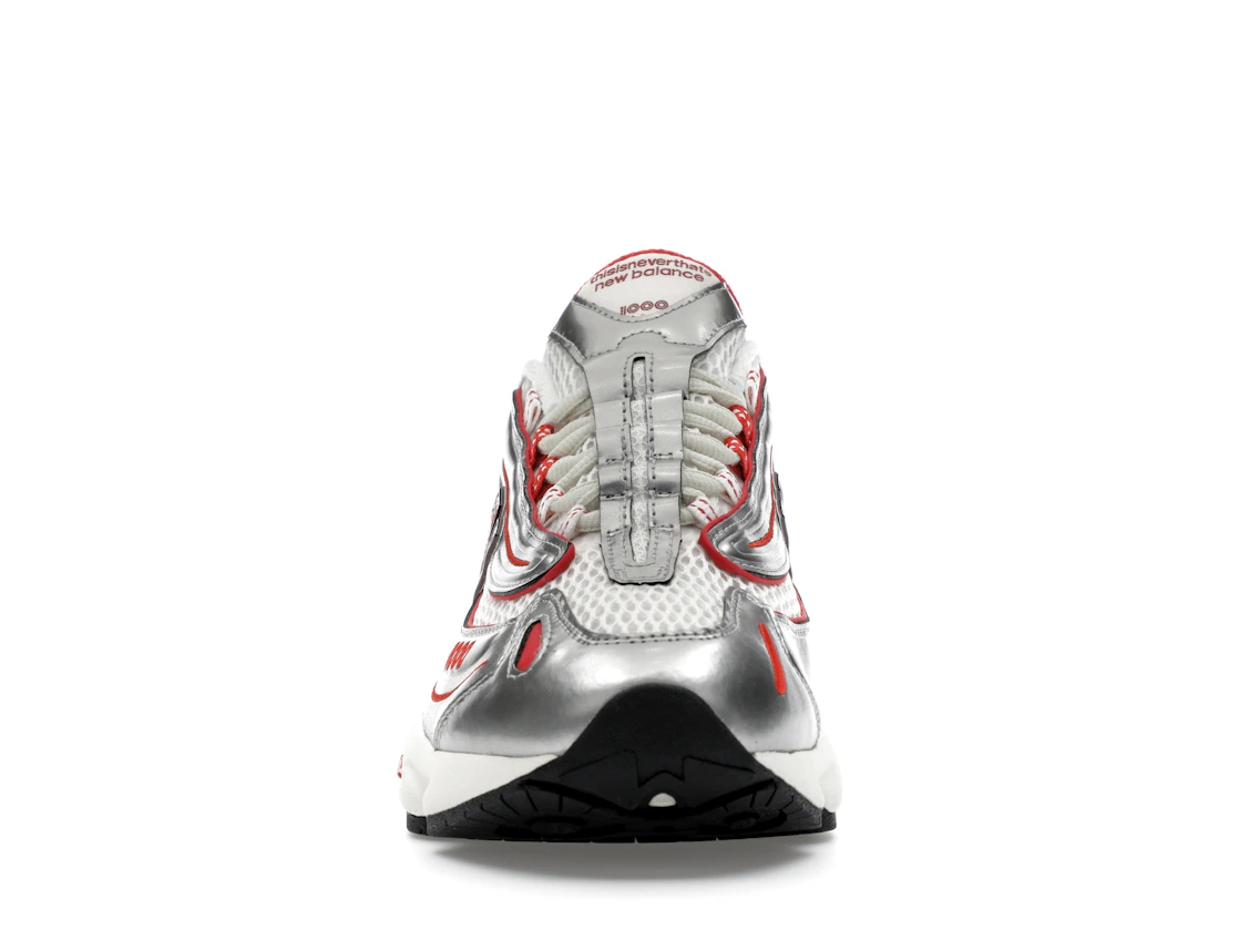 Vue 10 de New Balance 1000 thisisneverthat Metallic Silver Red