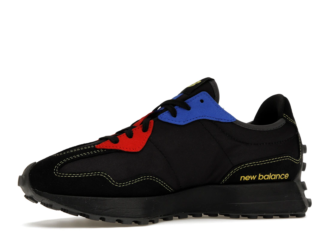 Vue 17 de New Balance 327 Black Yellow Blue Red