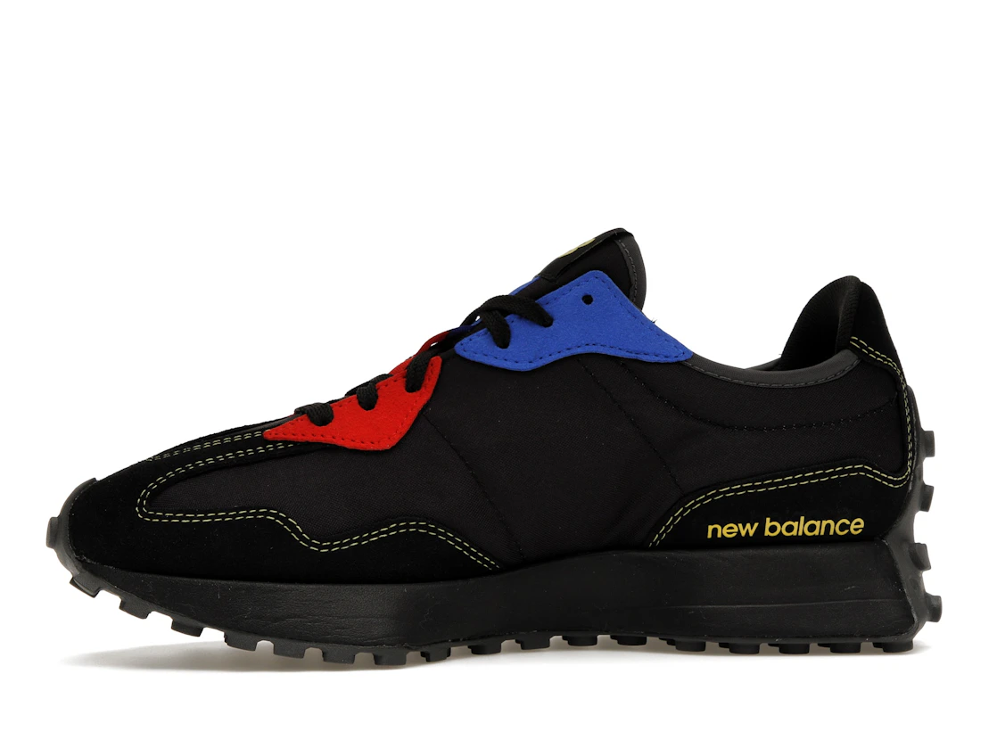 Vue 18 de New Balance 327 Black Yellow Blue Red