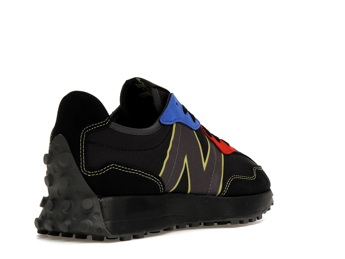 Vue 32 de New Balance 327 Black Yellow Blue Red
