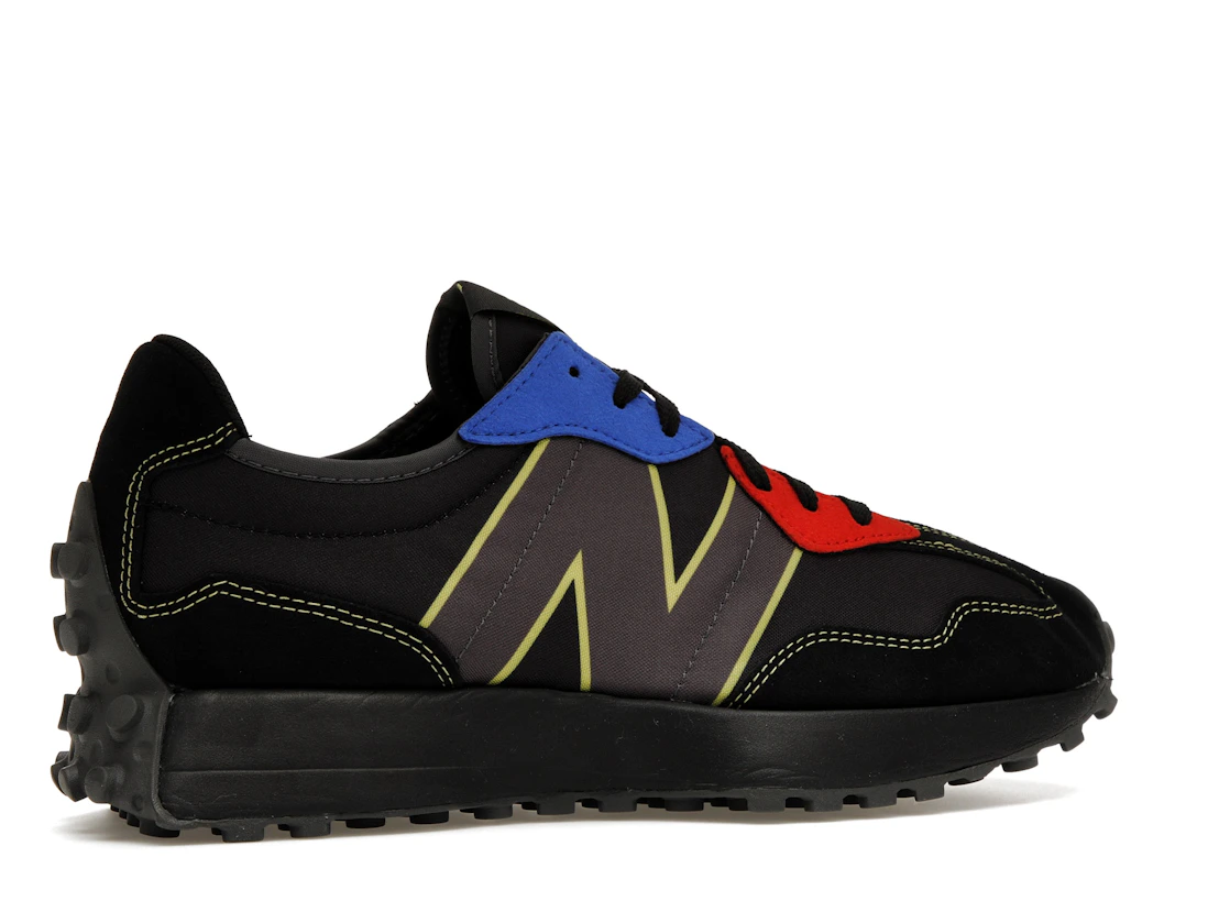 Vue 35 de New Balance 327 Black Yellow Blue Red