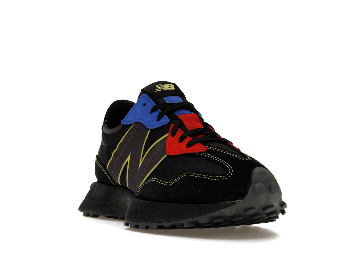 Vue 7 de New Balance 327 Black Yellow Blue Red