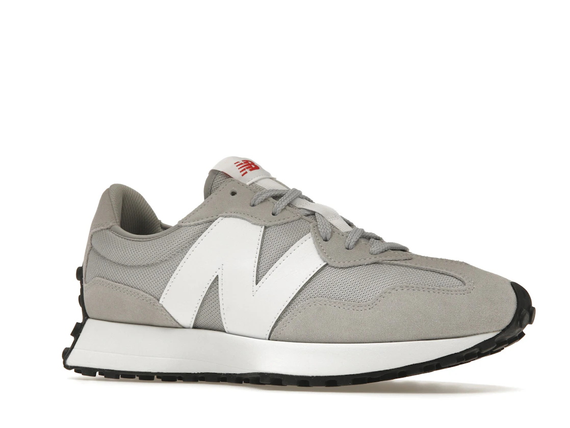 Vue 4 de New Balance 327 Rain Cloud White Red