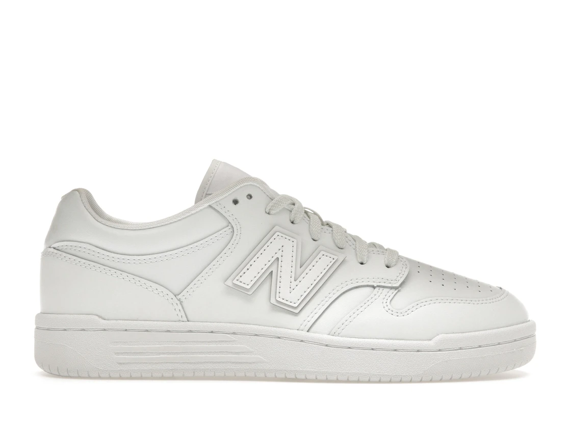 Vue 1 de New Balance 480 Triple White