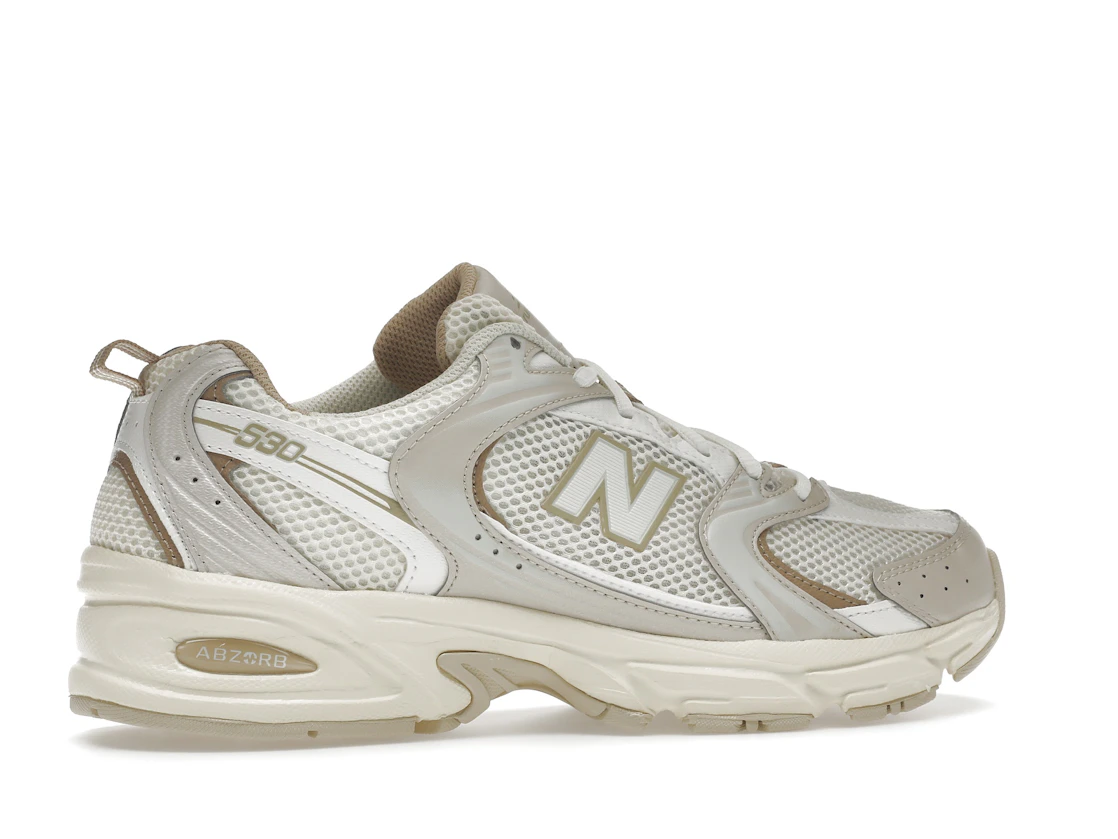 Vue 35 de New Balance 530 Beige Angora