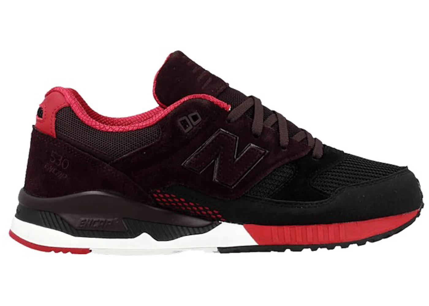 New Balance 530 Black Blackberry Red