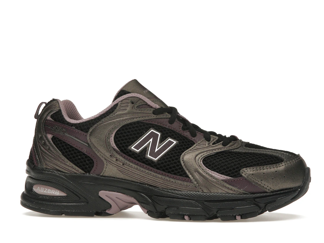 Vue 2 de New Balance 530 Black Metallic Plum Brown