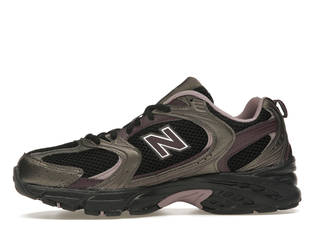 Vue 18 de New Balance 530 Black Metallic Plum Brown