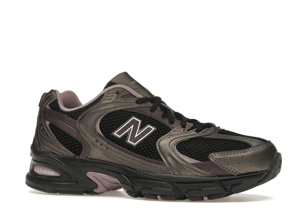 Vue 3 de New Balance 530 Black Metallic Plum Brown