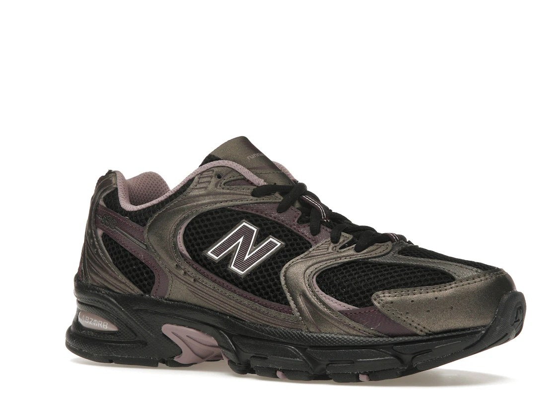 Vue 4 de New Balance 530 Black Metallic Plum Brown