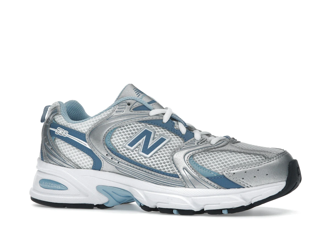 Vue 3 de New Balance 530 Silver Metallic Heron Blue