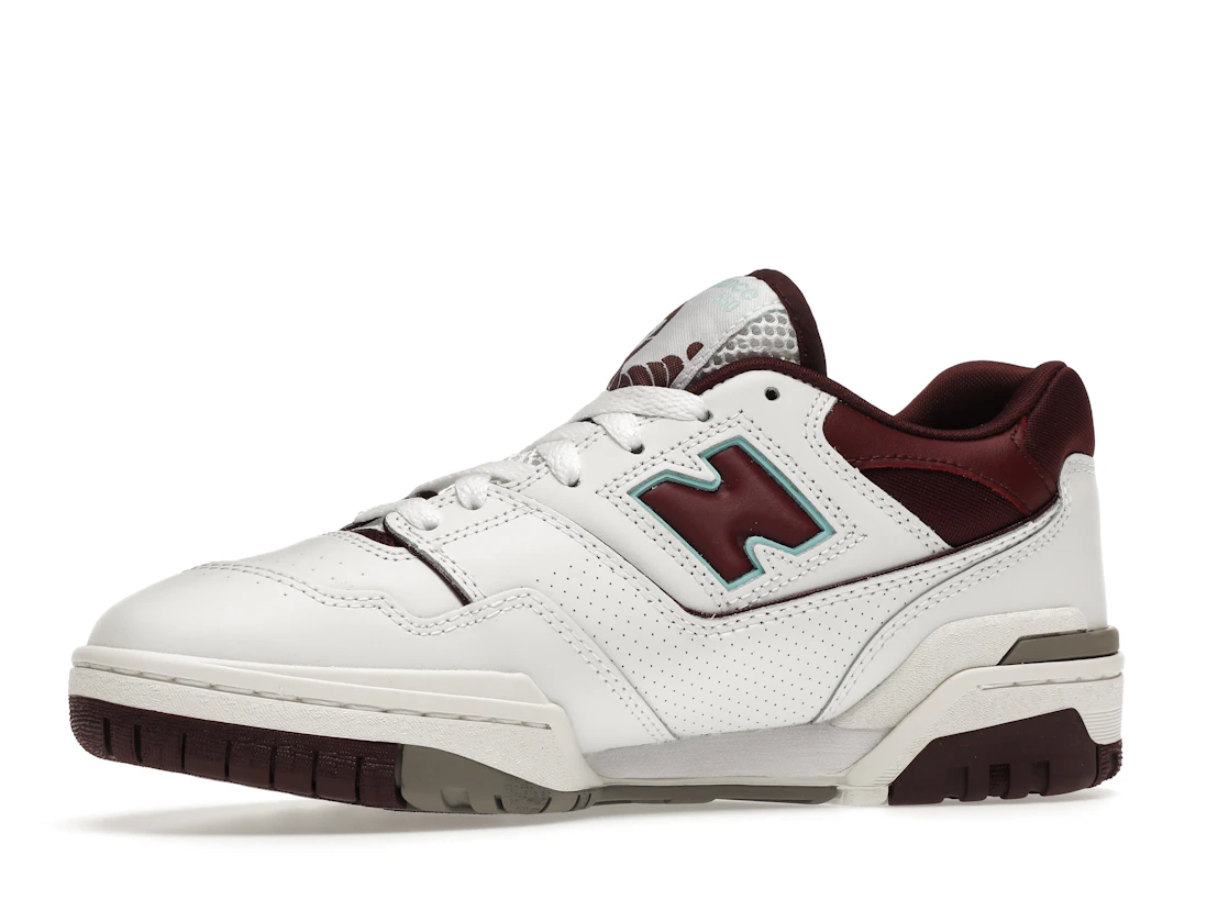 Vue 17 de New Balance 550 Burgundy Cyan