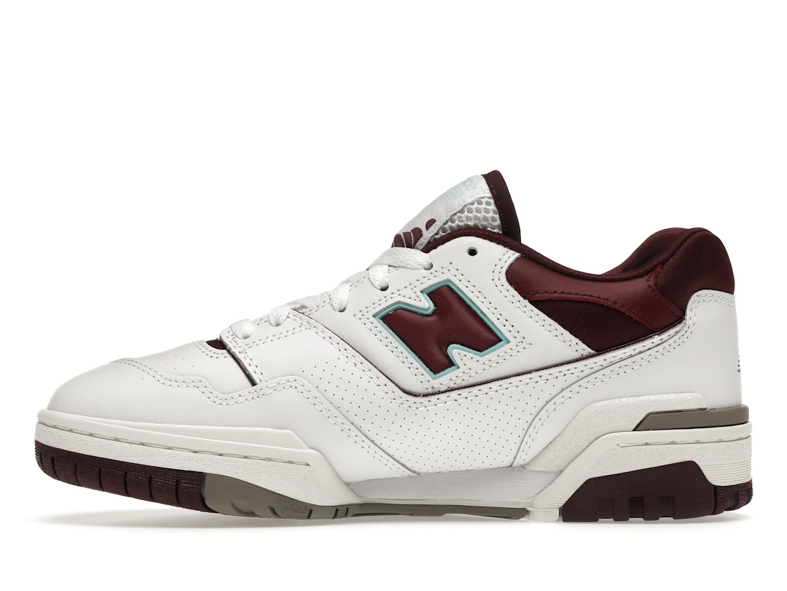 Vue 19 de New Balance 550 Burgundy Cyan