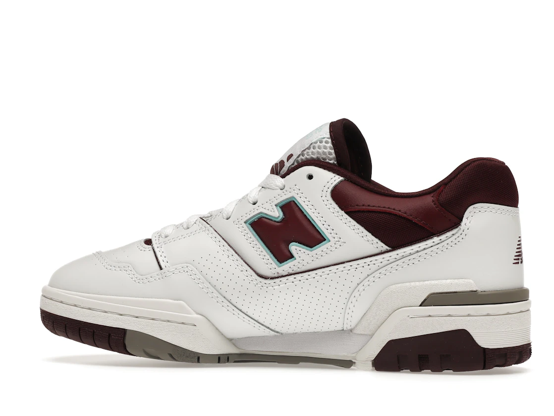 Vue 21 de New Balance 550 Burgundy Cyan