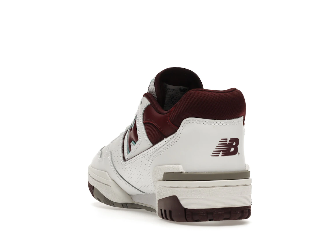 Vue 26 de New Balance 550 Burgundy Cyan