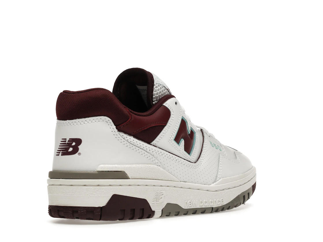 Vue 32 de New Balance 550 Burgundy Cyan