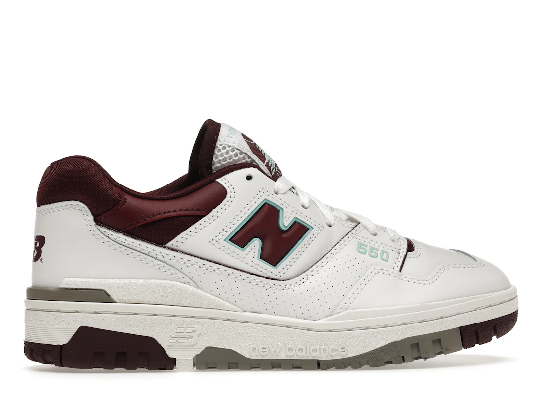 Vue 36 de New Balance 550 Burgundy Cyan