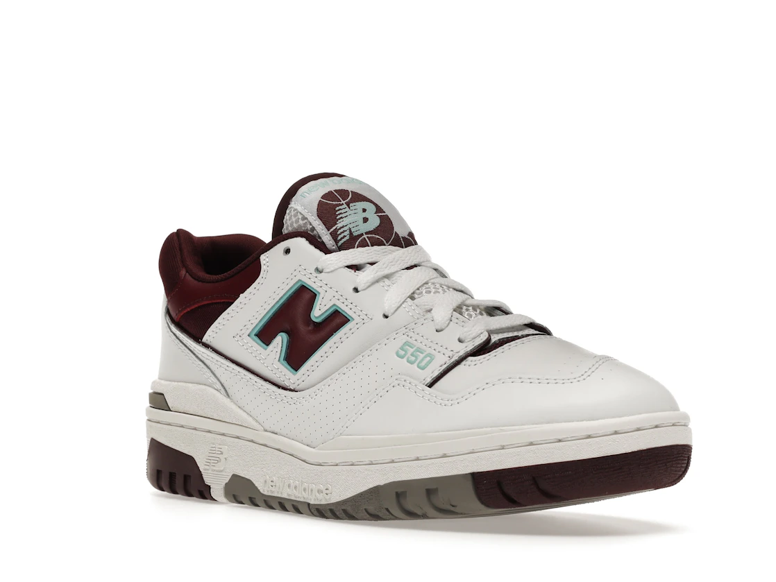 Vue 6 de New Balance 550 Burgundy Cyan