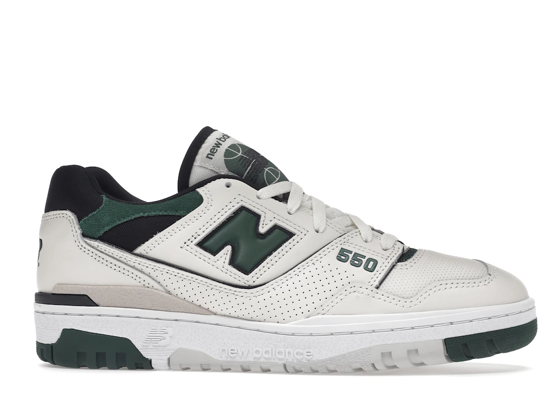 Vue 2 de New Balance 550 Sea Salt Pine Green