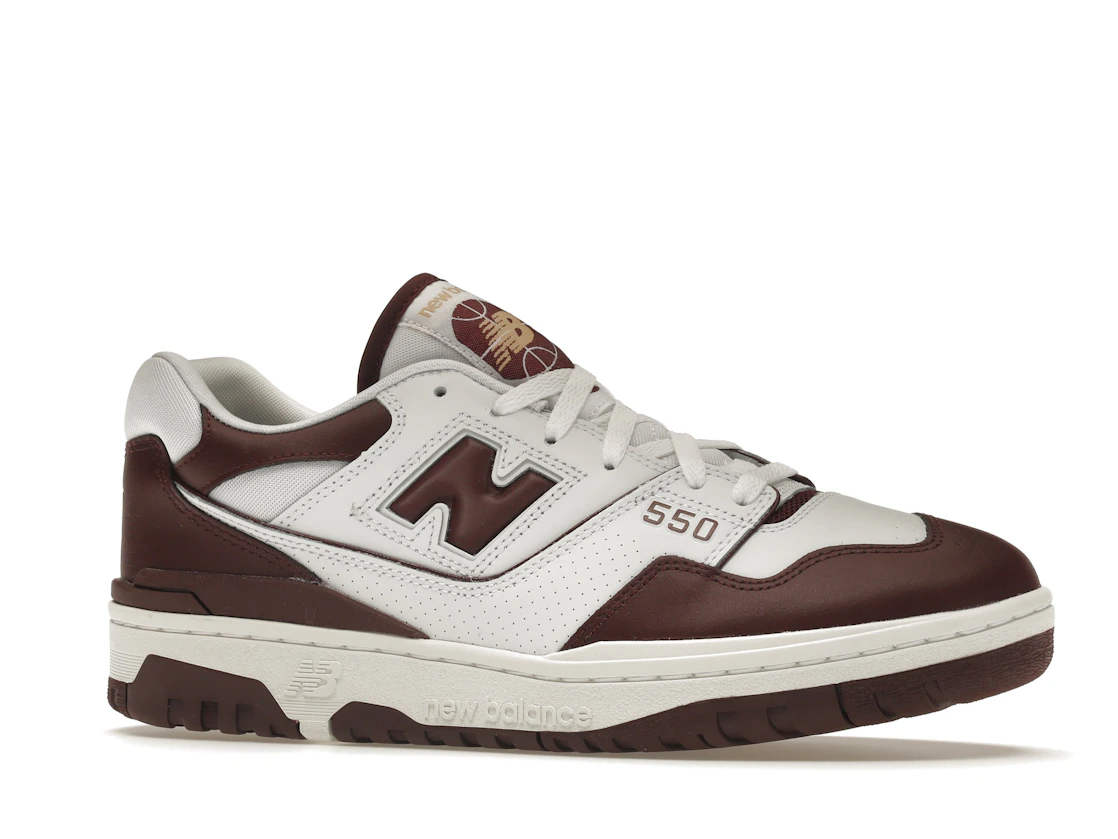 Vue 3 de New Balance 550 White Burgundy