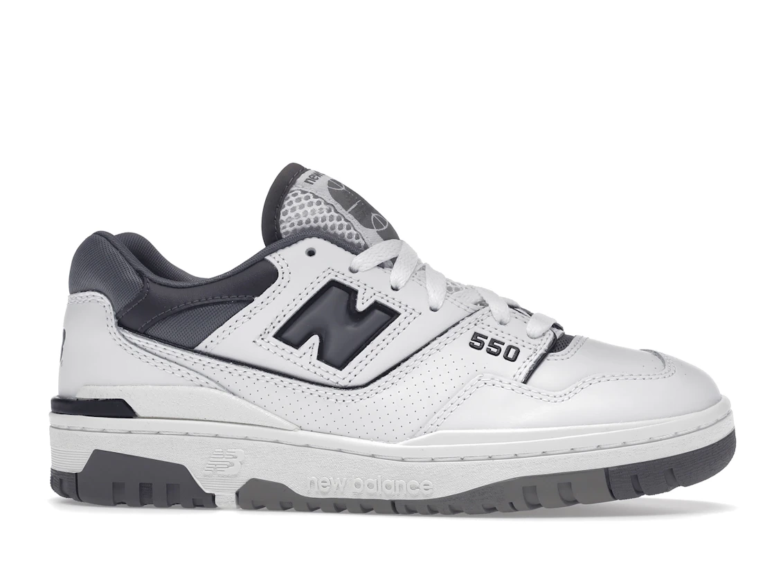 Vue 2 de New Balance 550 White Grey Dark Grey