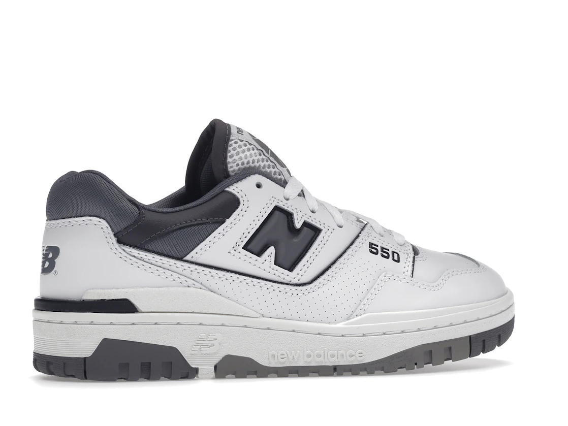 Vue 35 de New Balance 550 White Grey Dark Grey