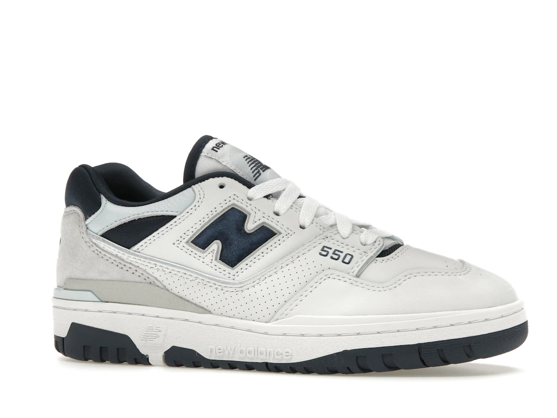 Vue 3 de New Balance 550 White NB Navy