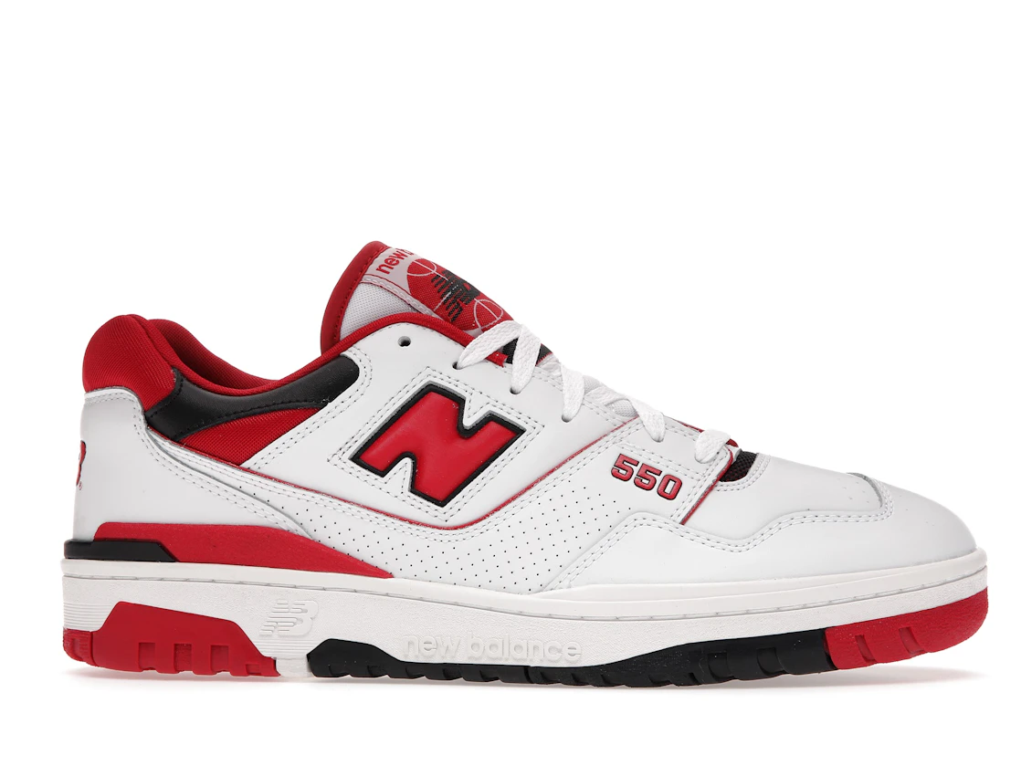Vue 2 de New Balance 550 White Red