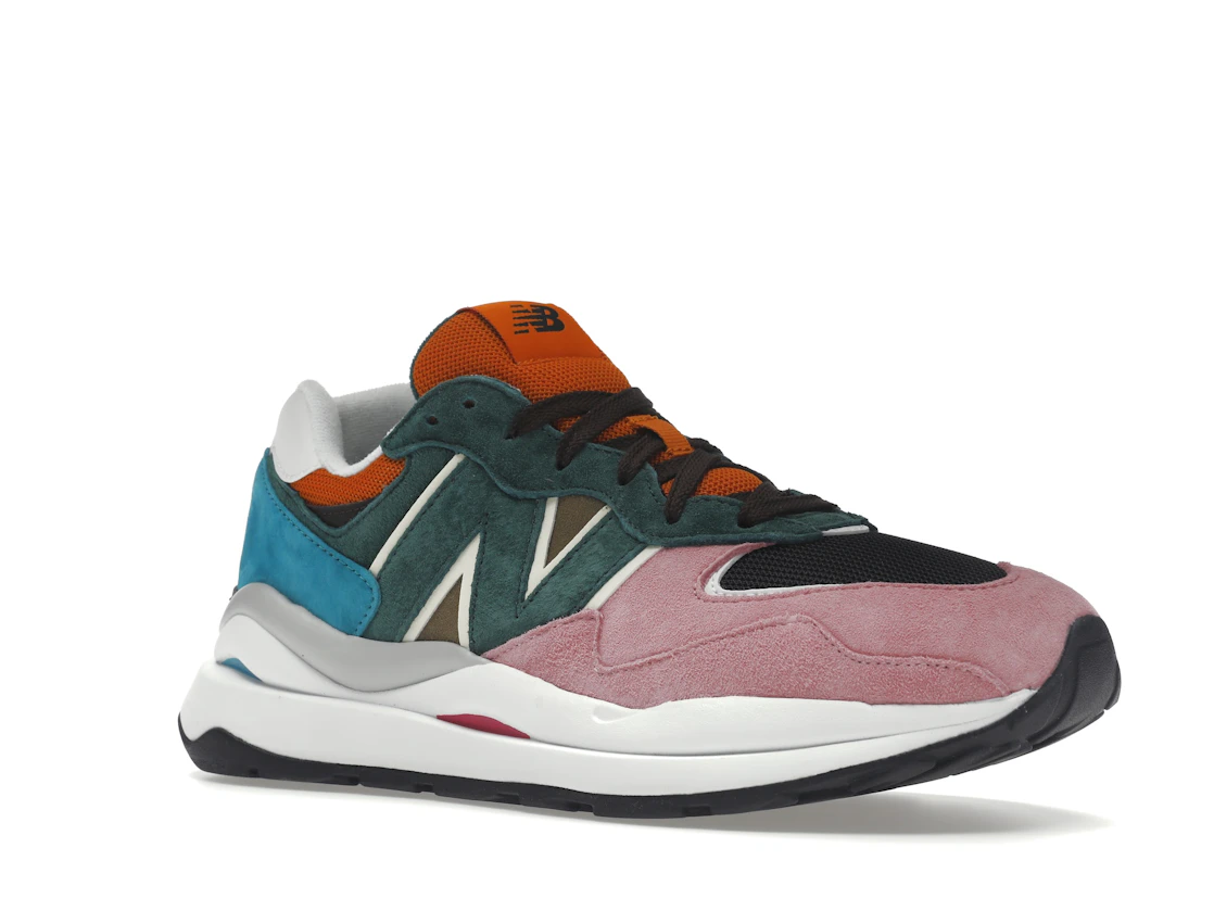 Vue 5 de New Balance 57/40 Pink Lemonade Green Black Orange