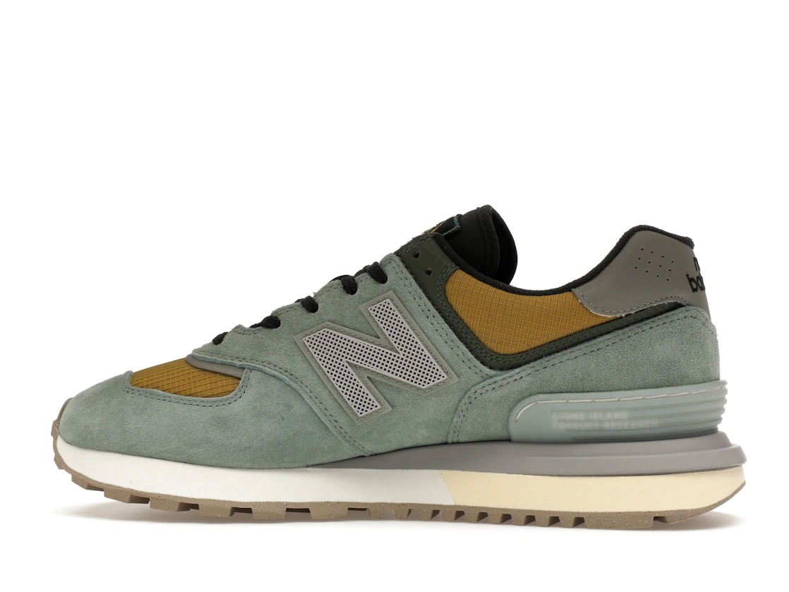 Vue 20 de New Balance 574 Legacy Stone Island Light Green