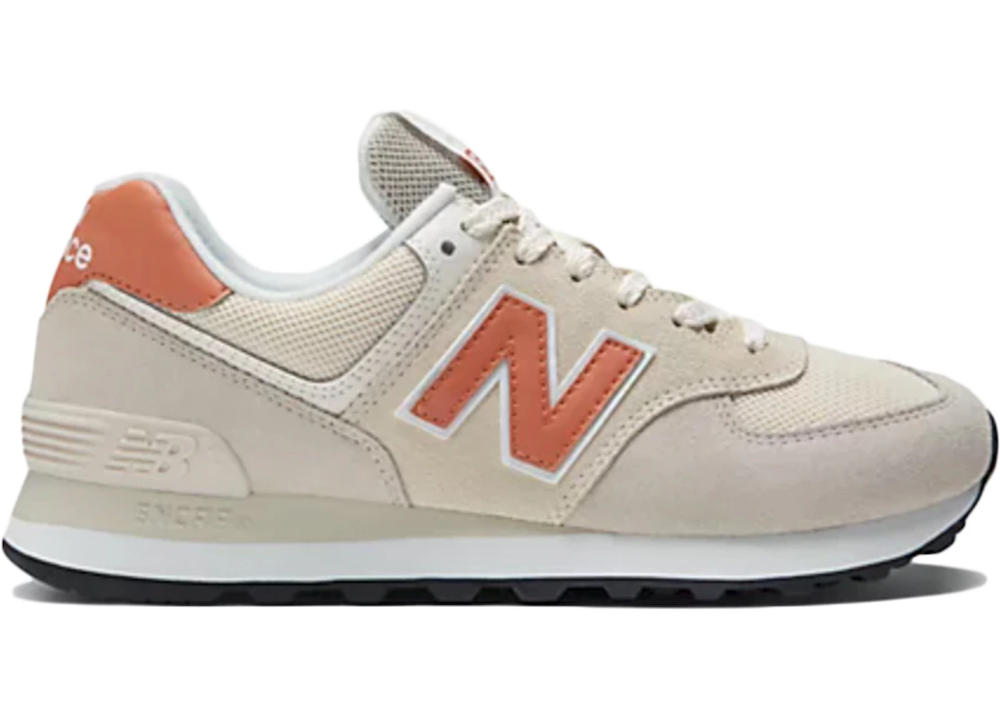 New Balance 574 Calm Taupe Orange 