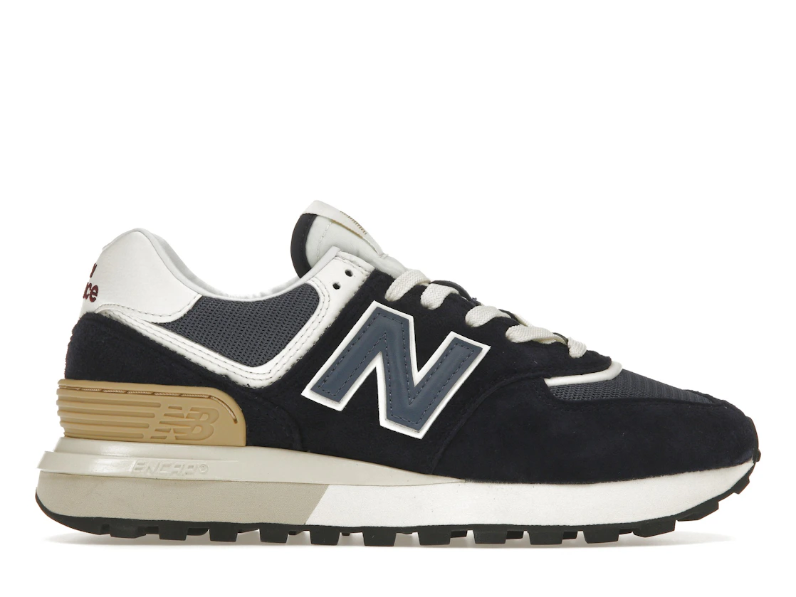 Vue 1 de New Balance 574 Navy White Beige